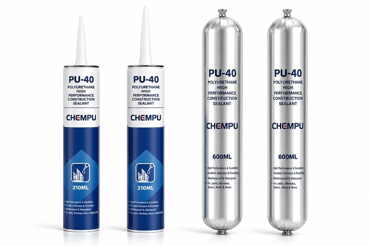 PU-40 Polyurethane Construction Sealant 600ml Sausage and Cartridge